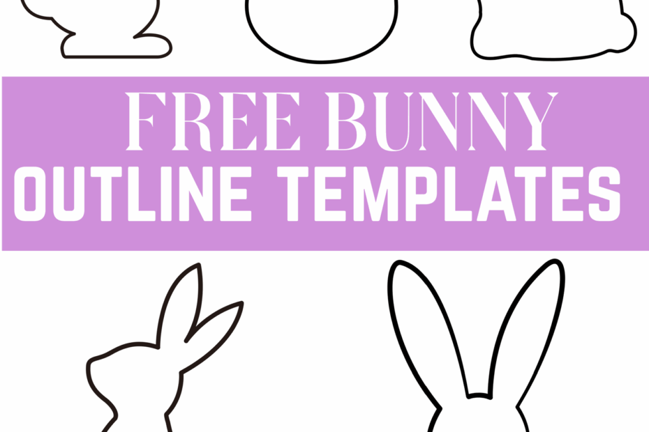 Free Bunny Outlines Printable Templates Crafty Morning