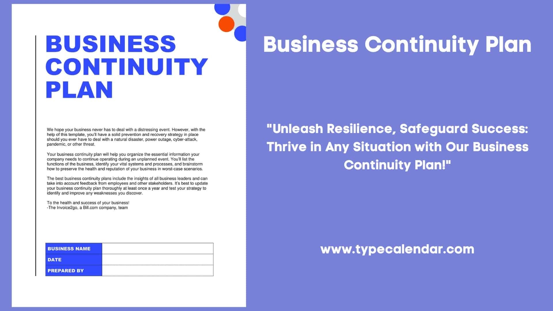 it continuity plan template