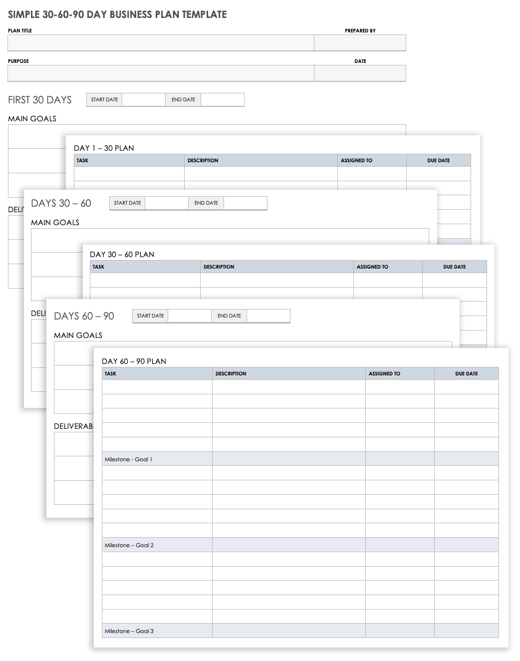 Free Business Plan Templates For Word Smartsheet