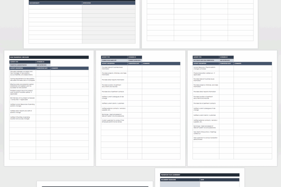Free Business Transition Plan Templates Smartsheet