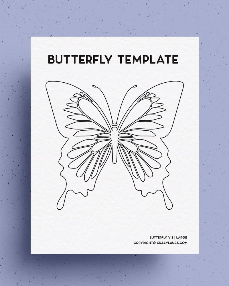 printable different size butterfly templates