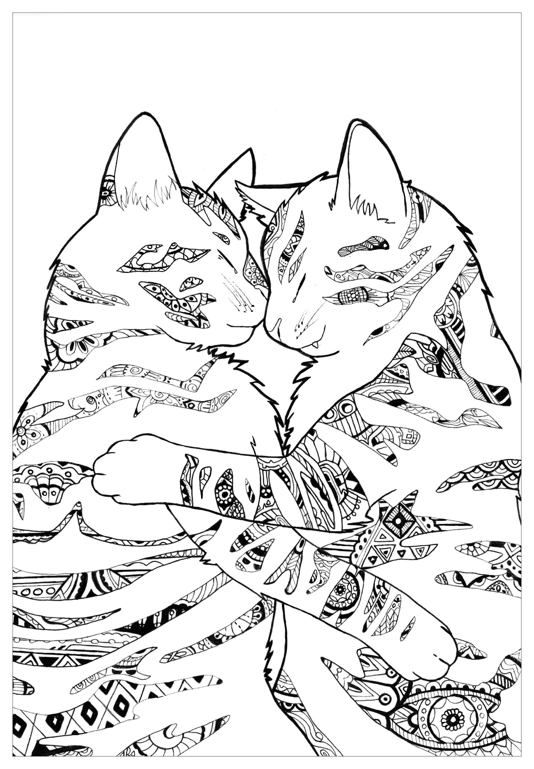 Free Cat Coloring Page To Color Cat Coloring Pages For Kids