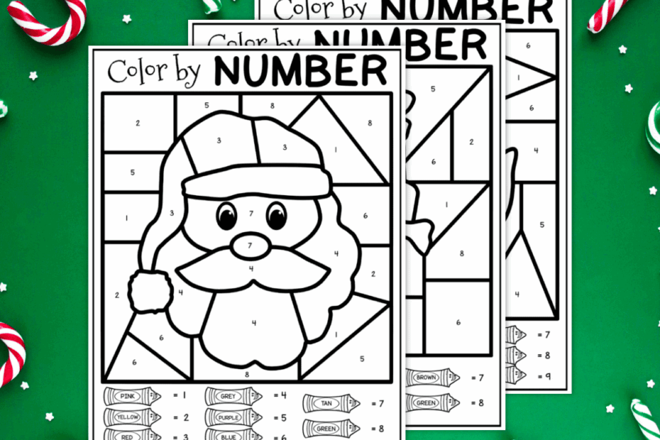 Free Christmas Color By Number Printables For Kids
