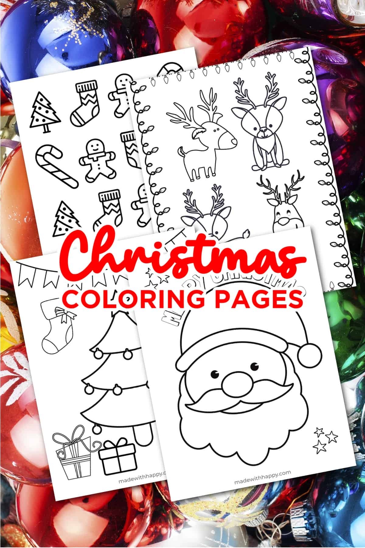 Free Christmas Coloring Pages Printables Made With HAPPY