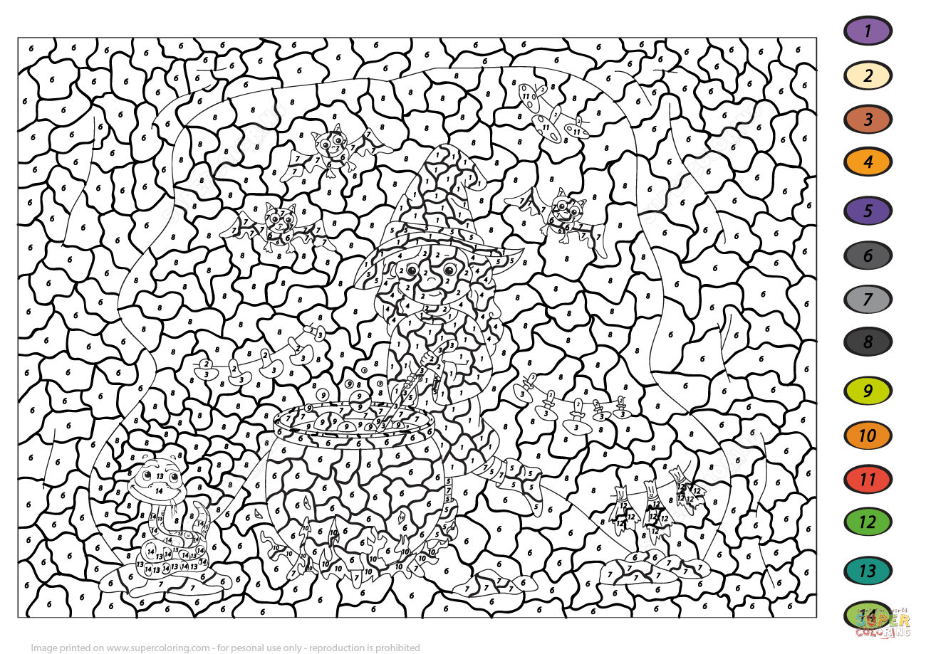 Free Color By Number Printables For Kids Worksheets Library