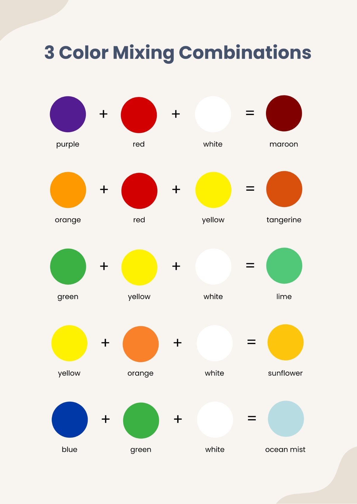 color mixer template