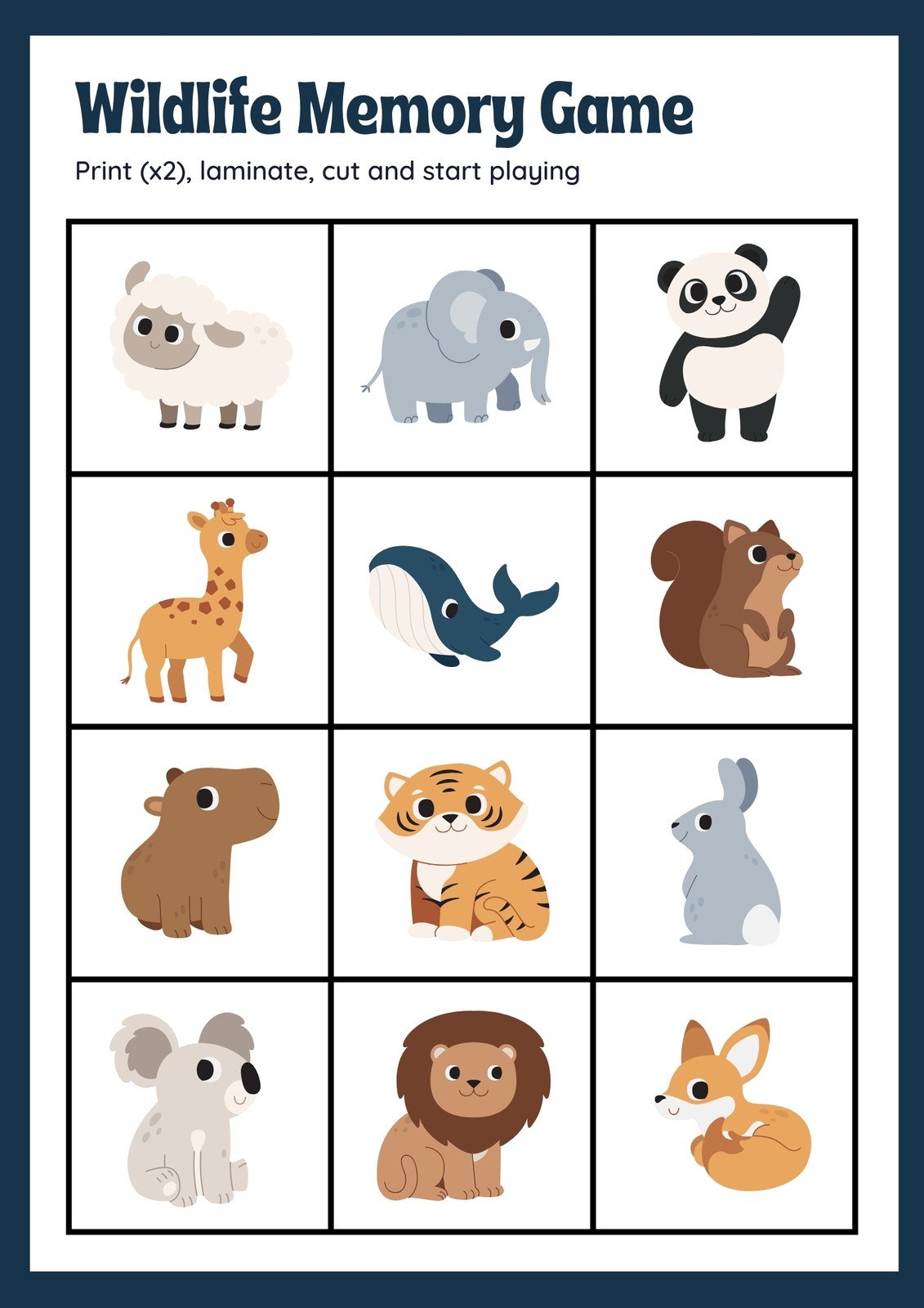 Free Custom Printable Animal Worksheet Templates Canva