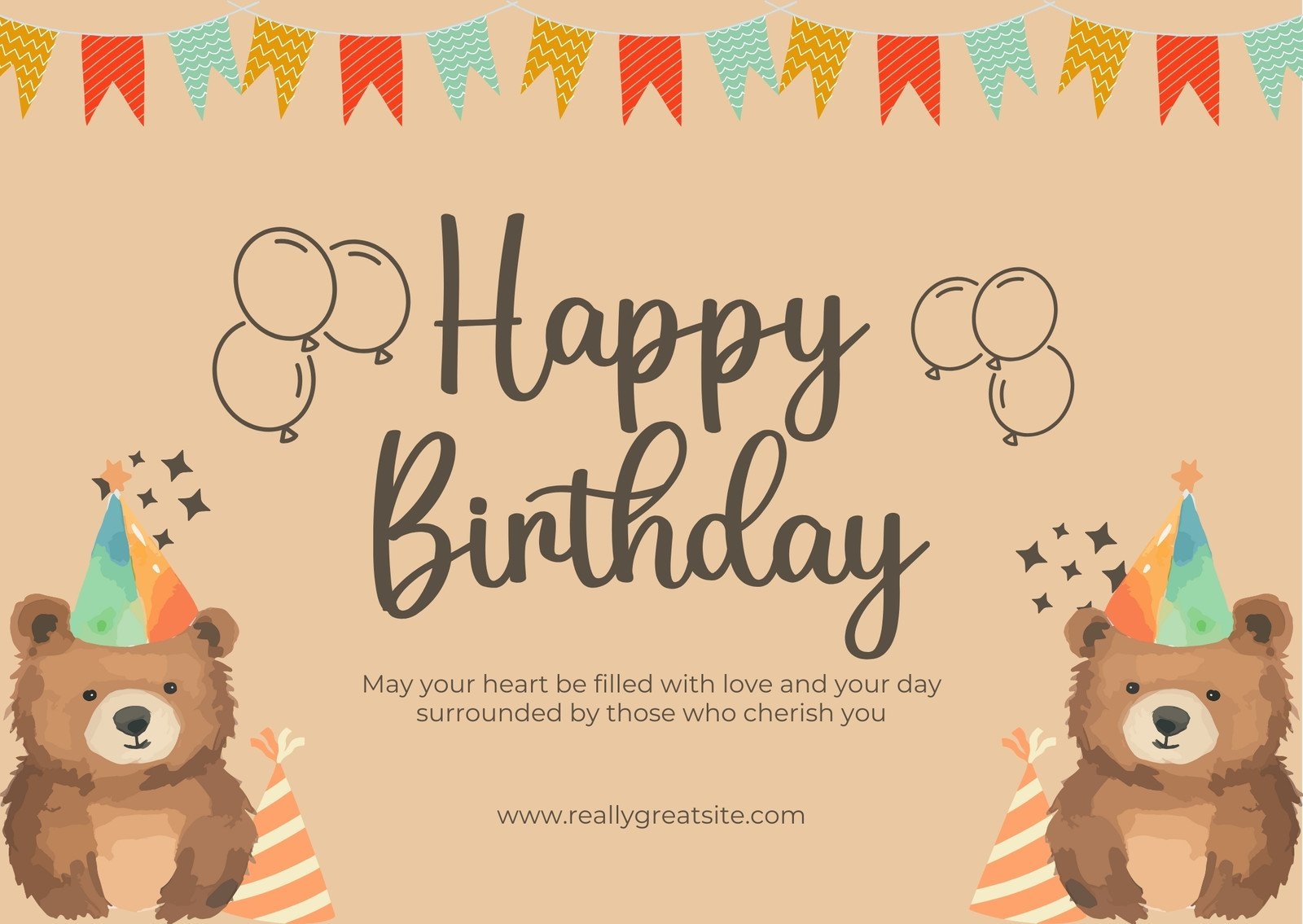 Free Custom Printable Birthday Card Templates Canva