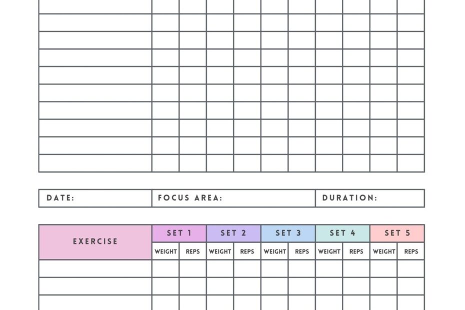 Free Custom Printable Workout Planner Templates Online Canva