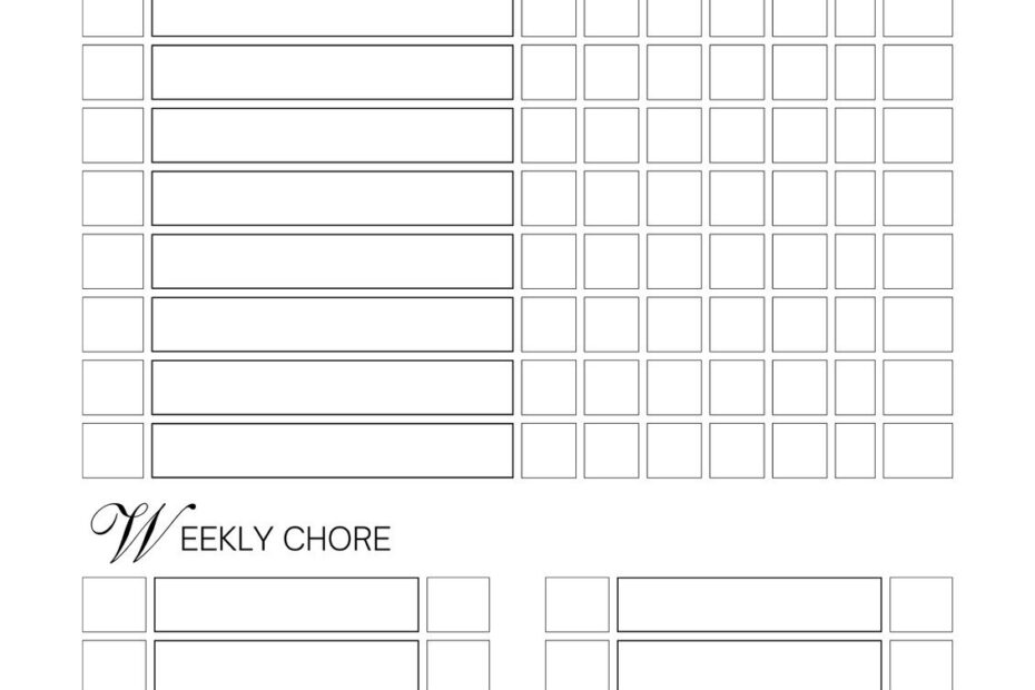Free Customizable Chore Chart Templates To Print Canva