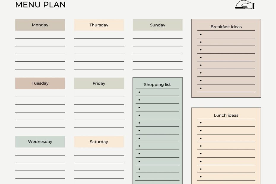 Free Customizable Meal Planner Menu Templates Canva