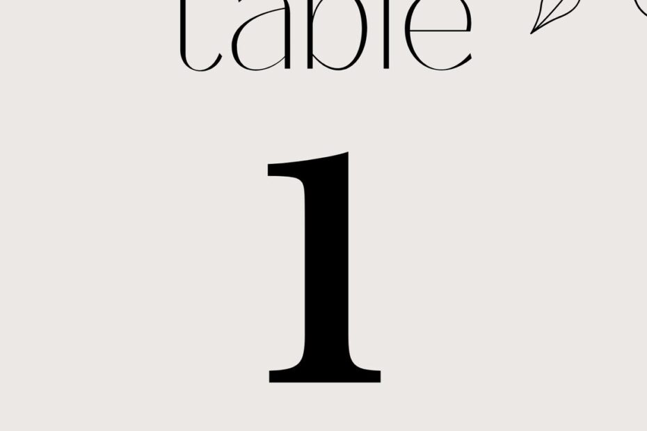 Free Customizable Table Number Card Templates Canva