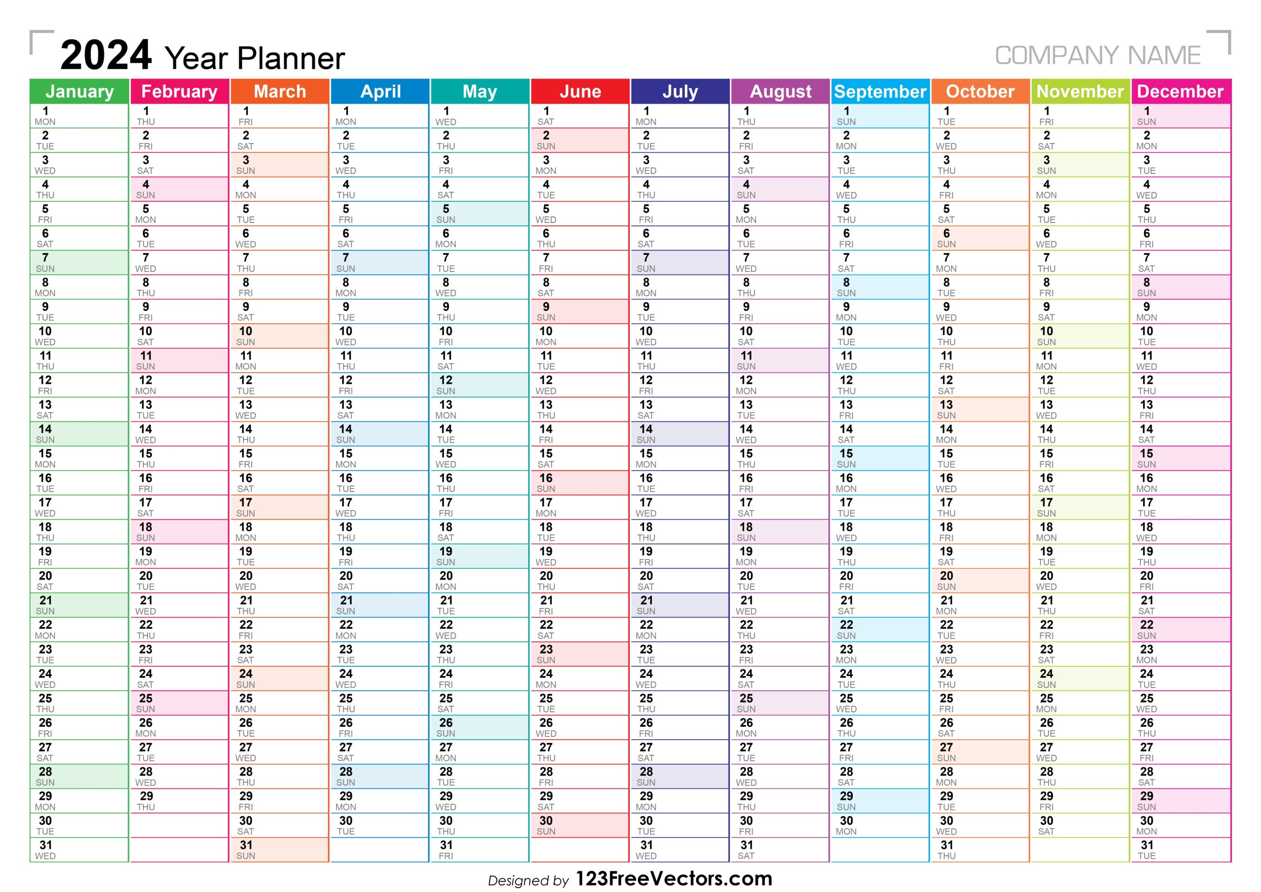Free Download 2024 Planner Calendar