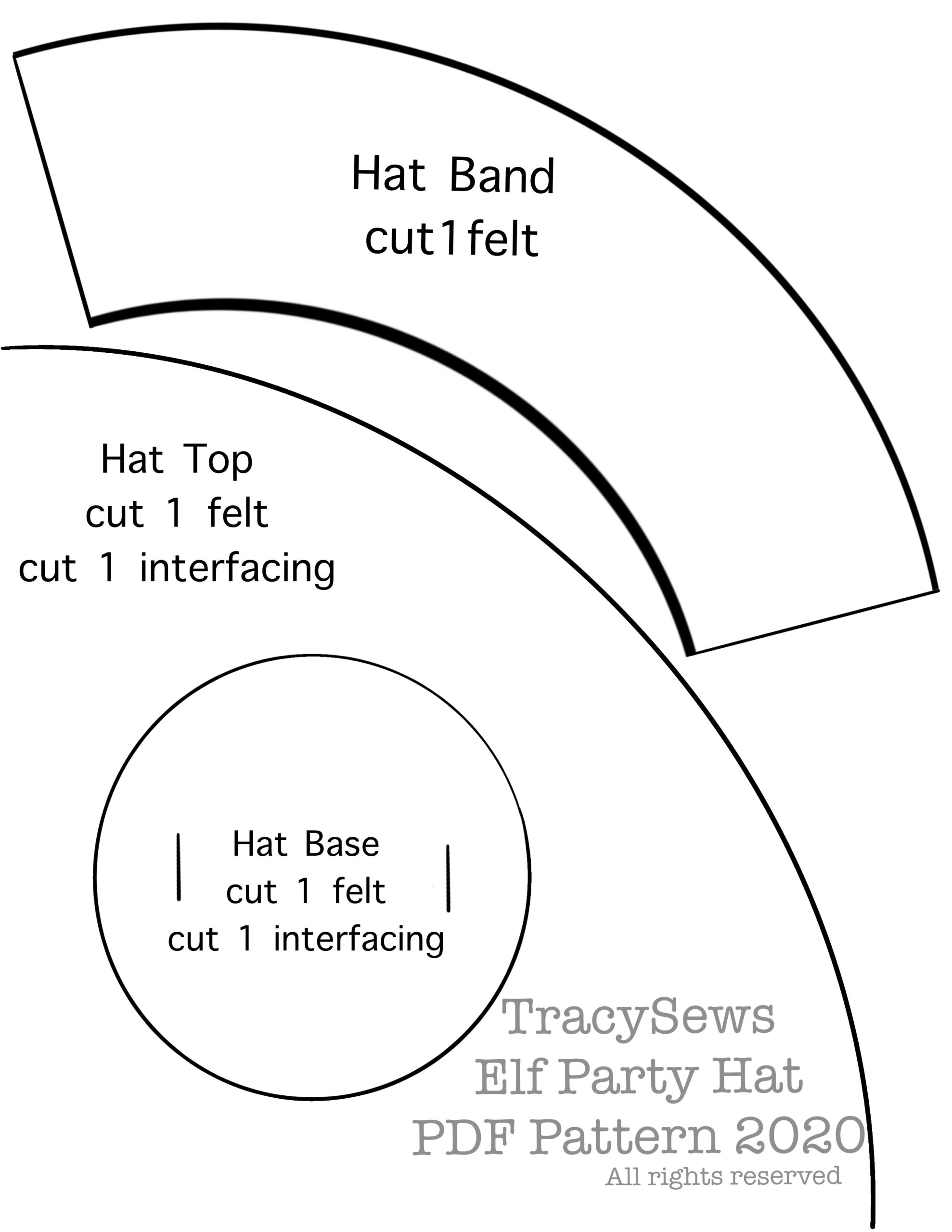 Free Elf Party Hat PDF Pattern And Instructions Tracy s Sewing 