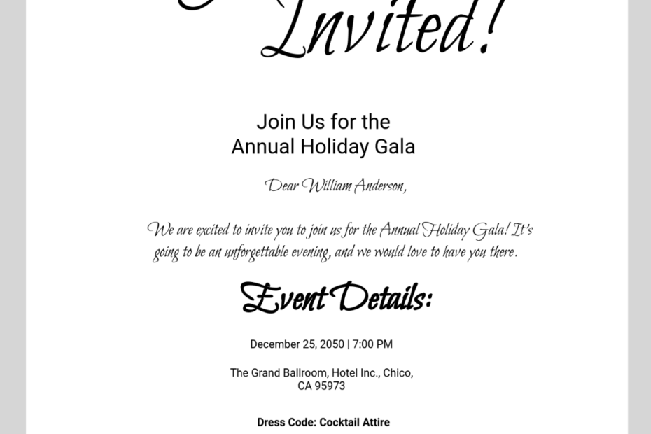 Free Event Invitation Templates Editable And Printable