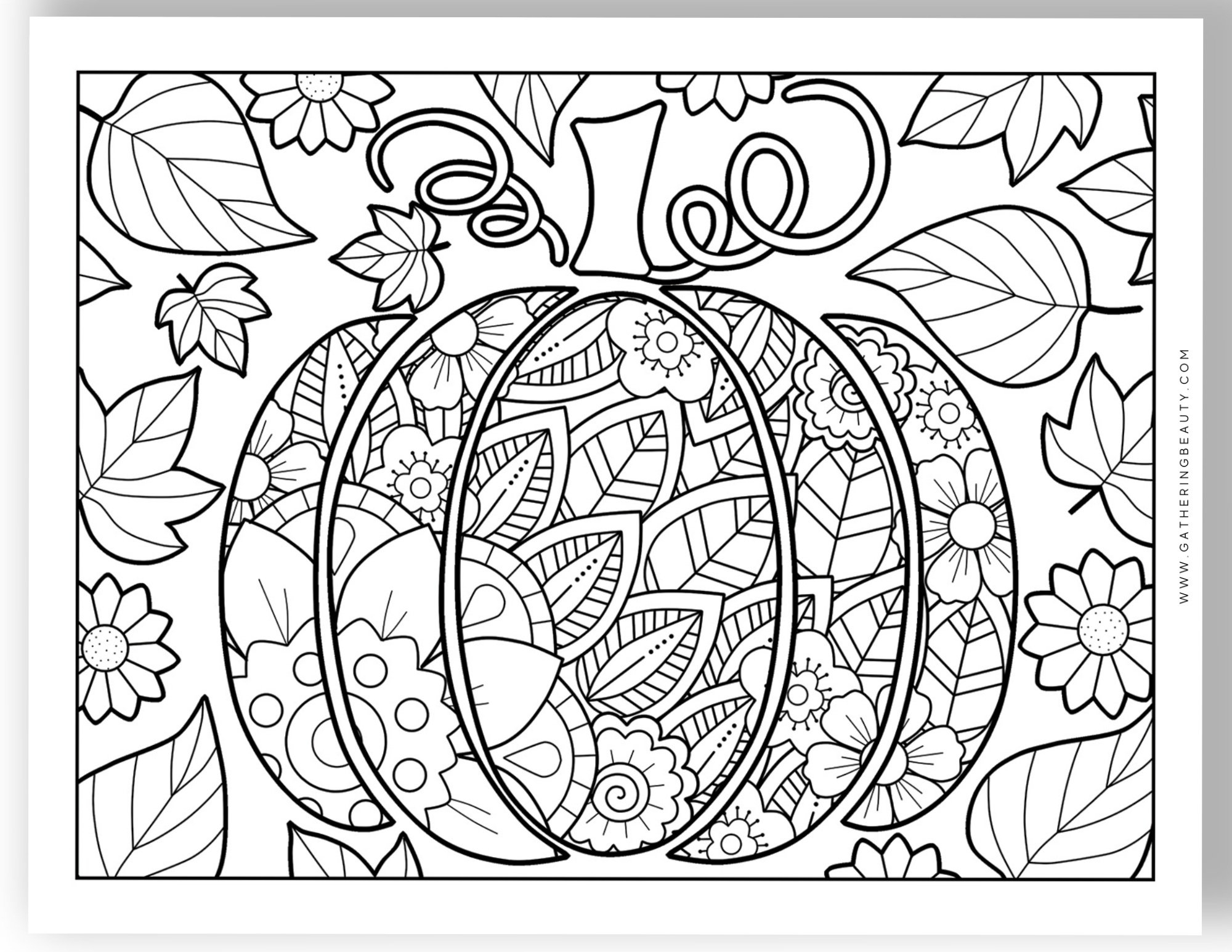 free printable autumn coloring pages