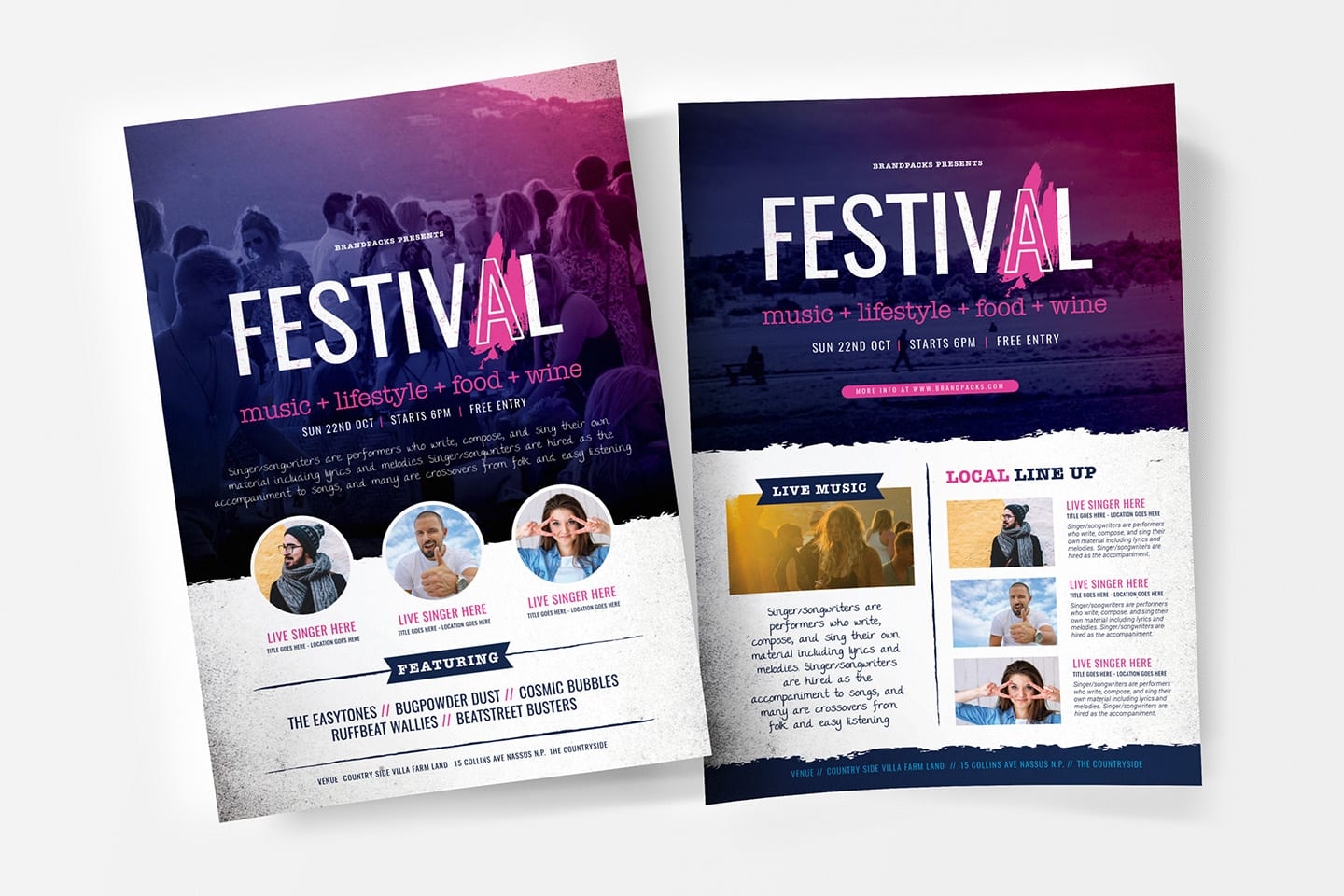 Free Festival Concert Flyer Templates PSD Ai U0026 Vector 