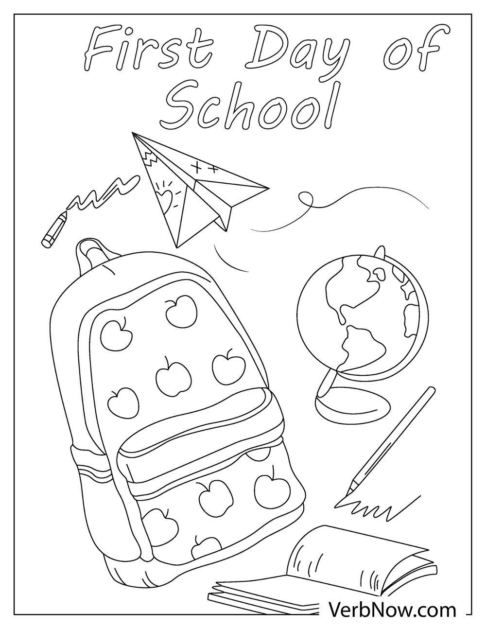 free printable welcome back to school coloring pages