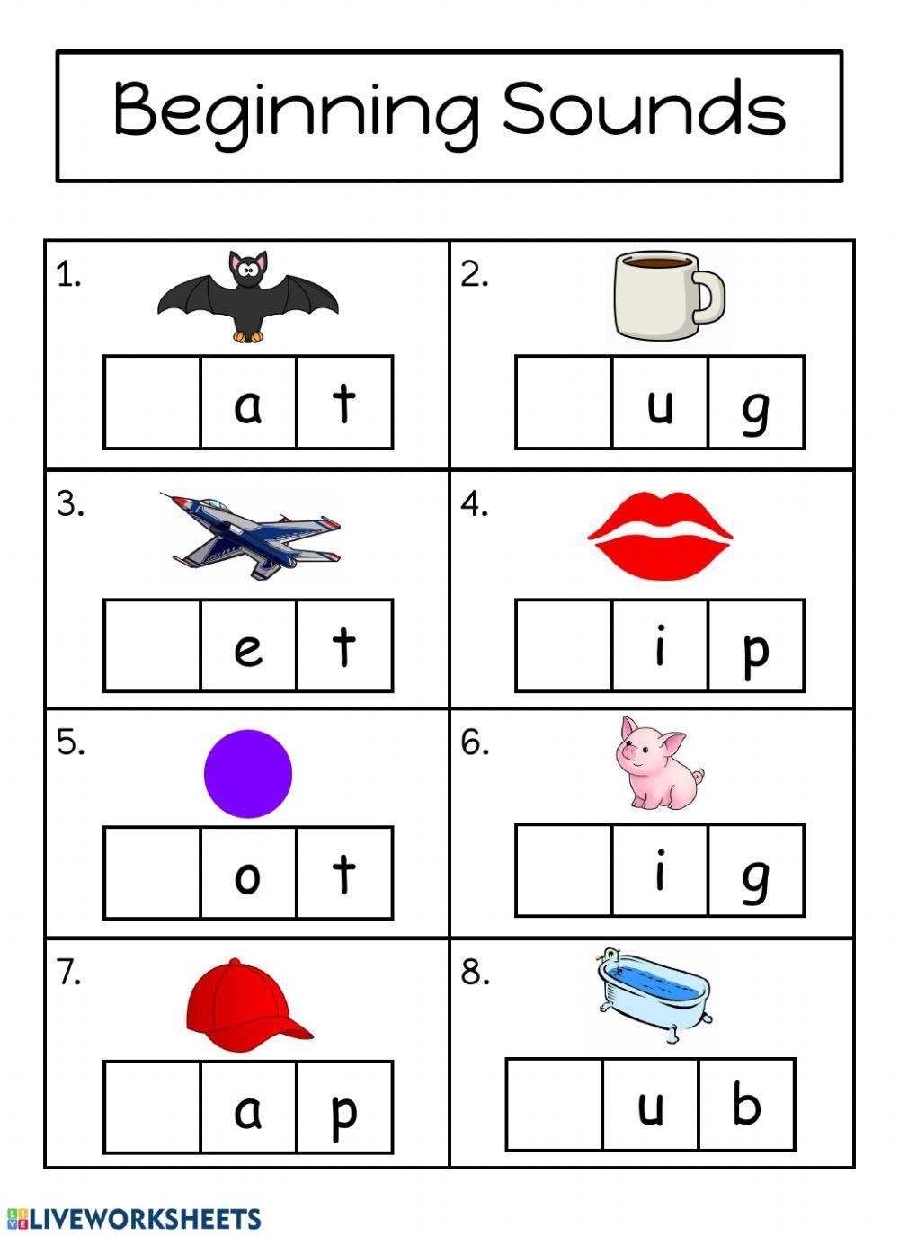 FREE FREE Printable Beginning Initial Sound Worksheets Pdf Worksheets Library