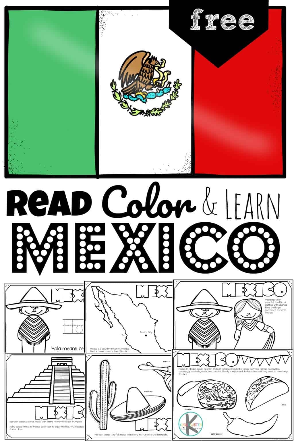 mexican flag coloring