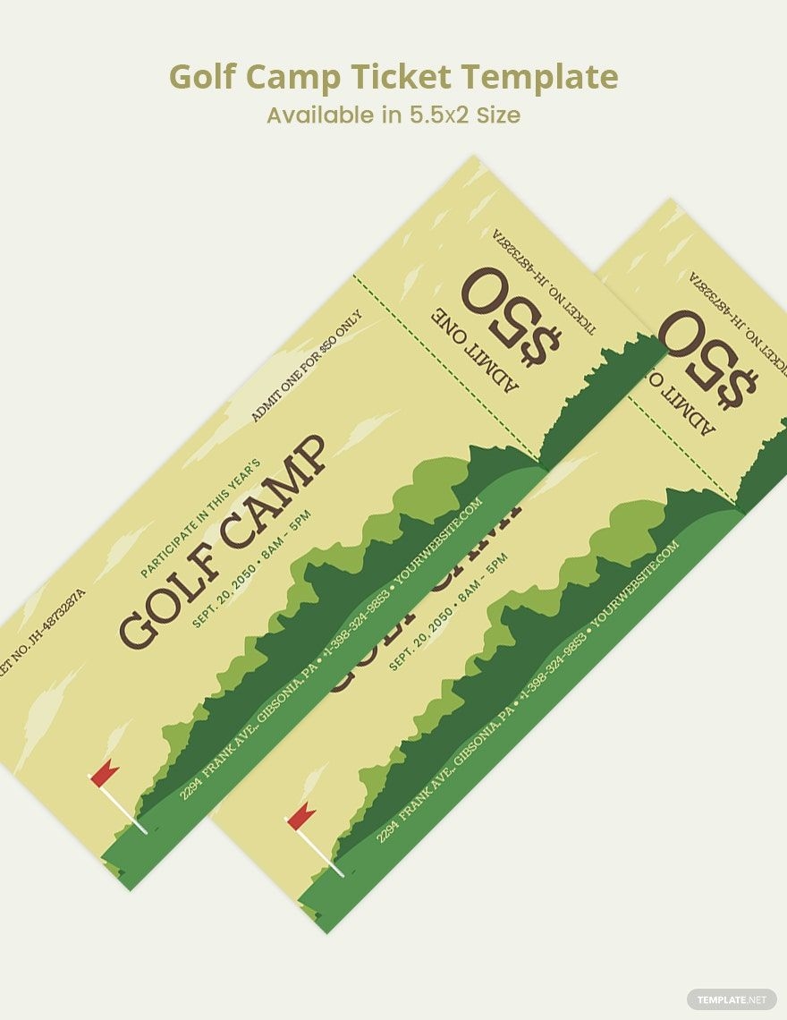 Free Golf Ticket Templates Editable And Printable
