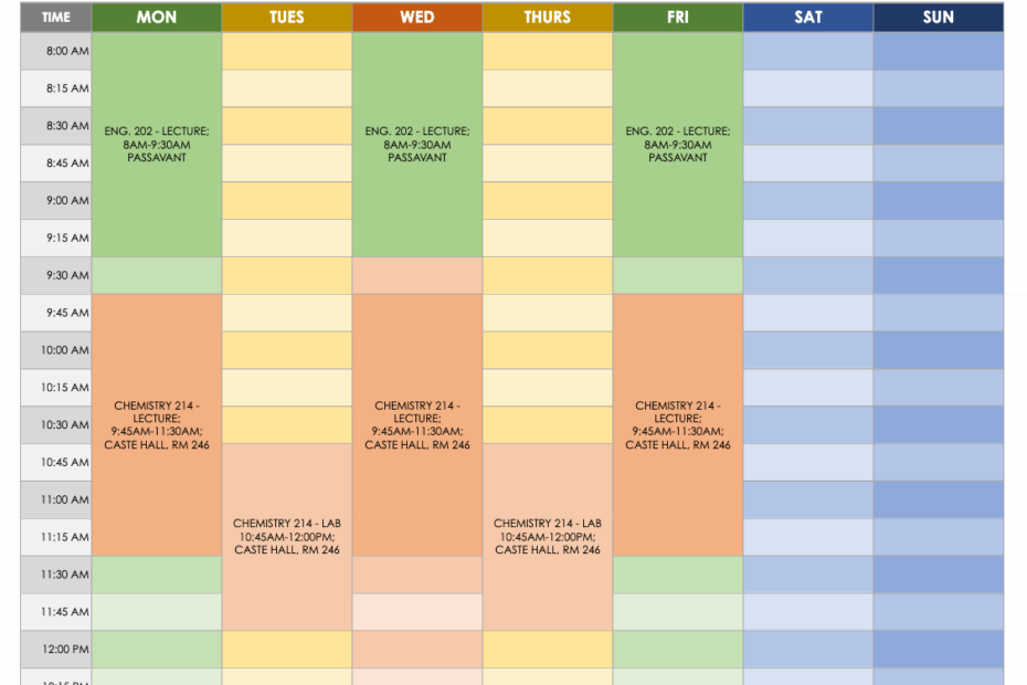 Free Google Sheets Schedule Templates Smartsheet