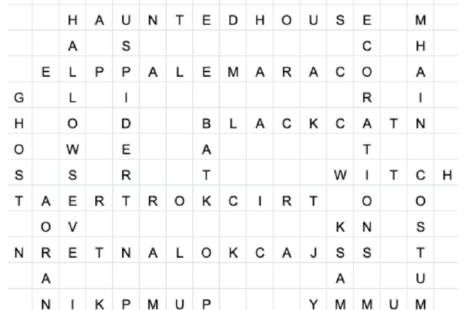 Free Halloween Word Search Printable With Answer Key Included