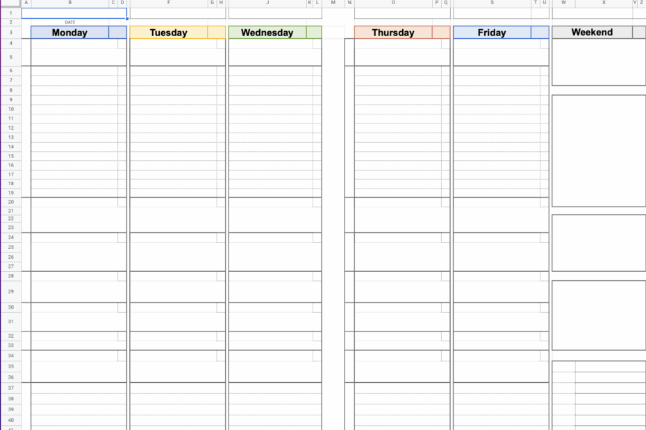 Free Homeschool Lesson Plan Template In Google Sheets Printable Lesson Planner Personalize It Teacher Tutor Mom