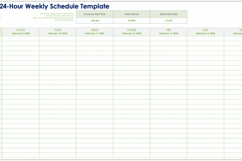 Free Hourly Schedule Templates All Formats Editable U0026 Printable