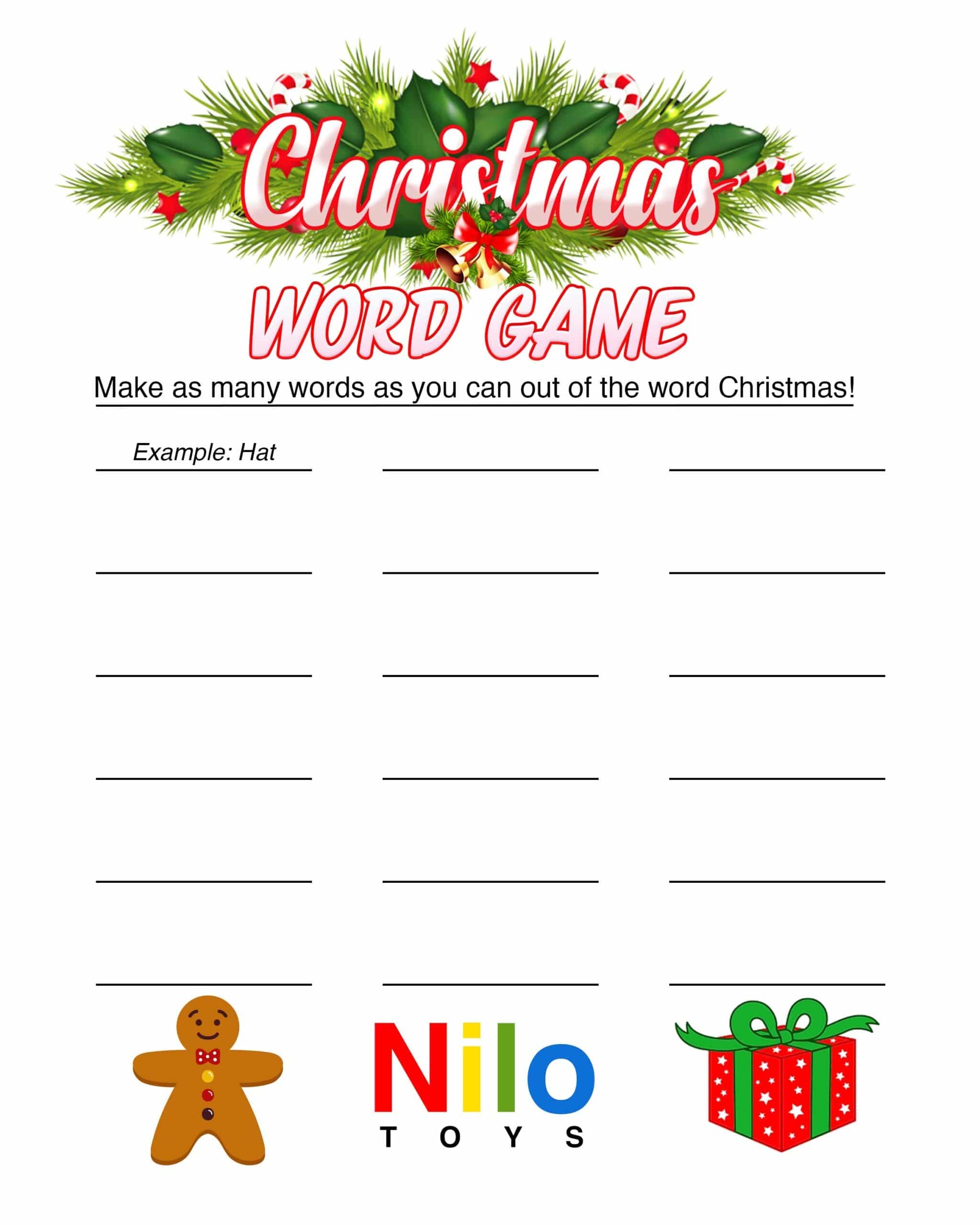 free games for christmas that is printable