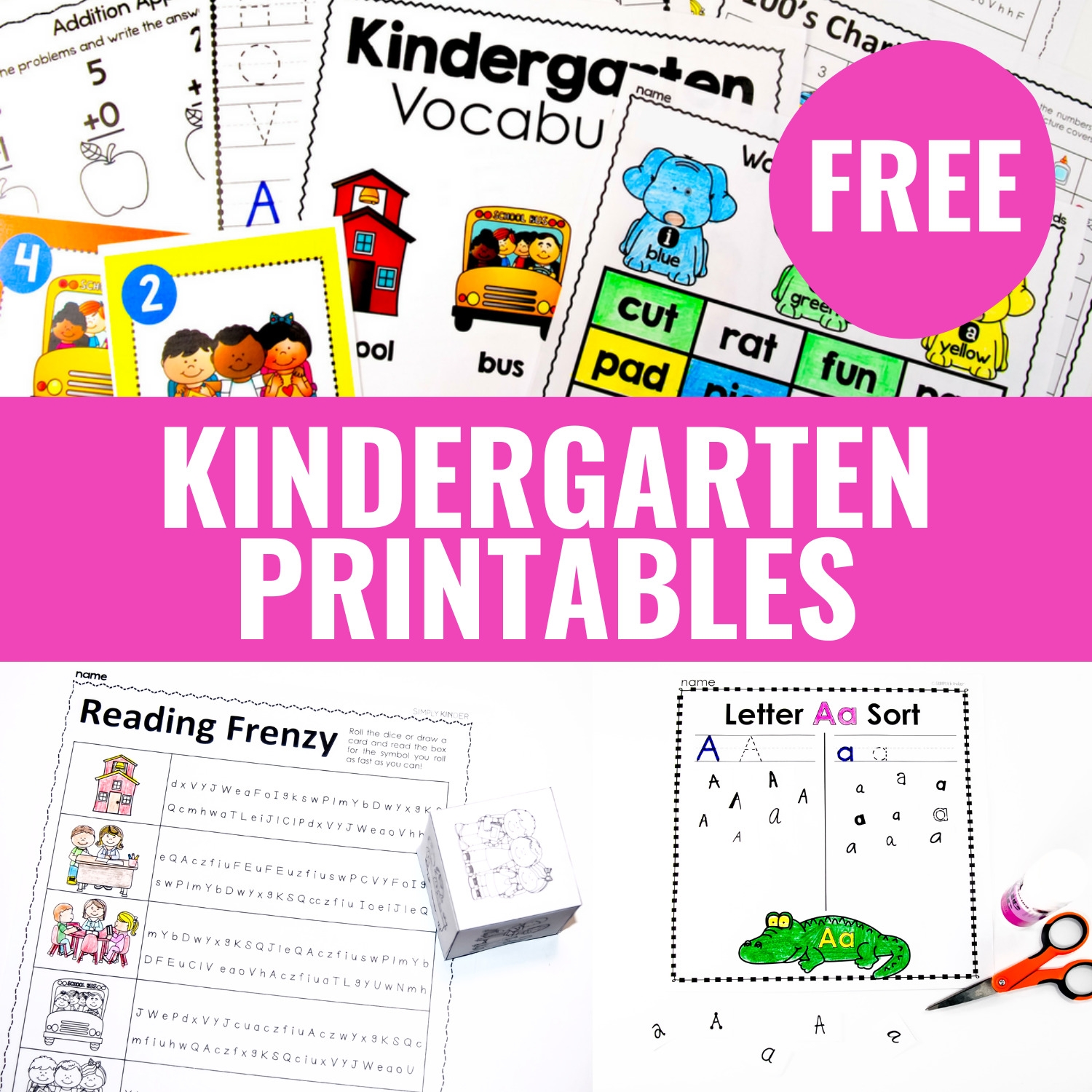 kindergarten fun worksheets