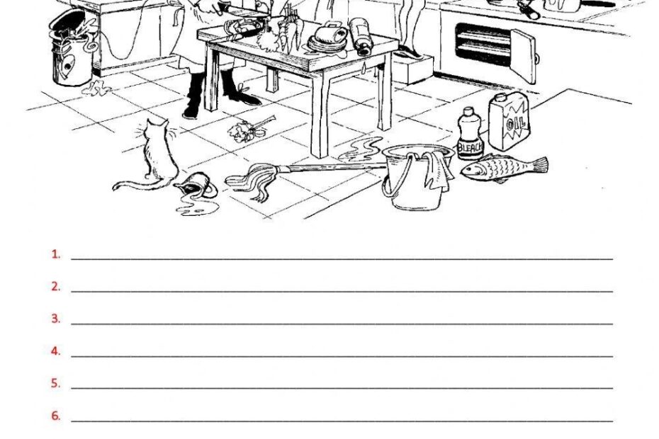 FREE Kitchen Safety Colouring Page Colouring Sheets Worksheets Library