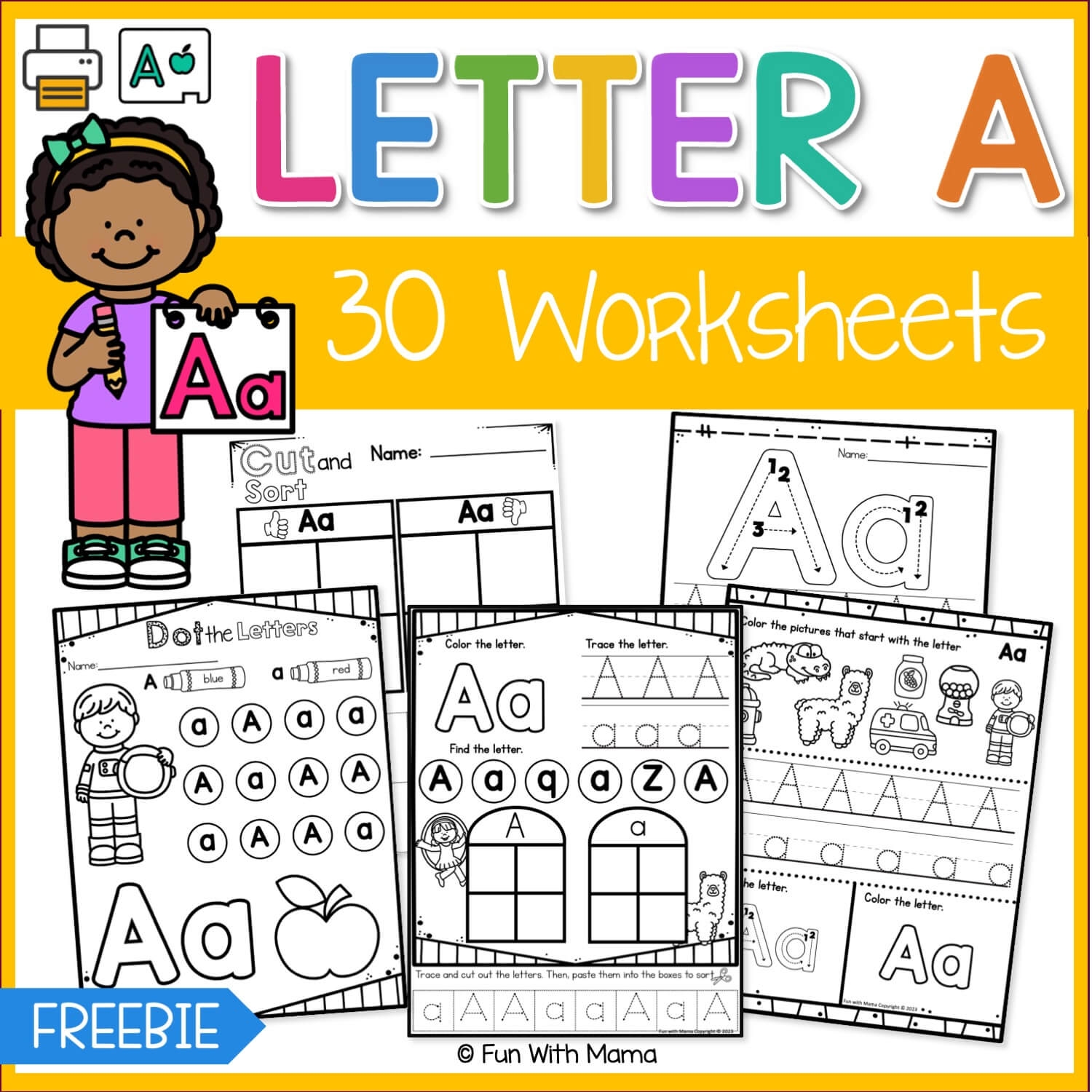 kindergarten printable sheets