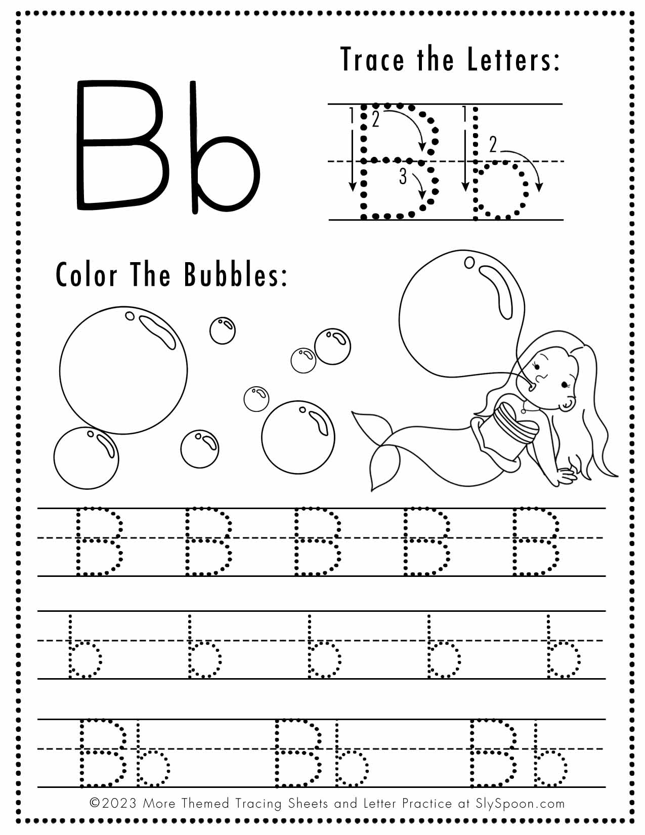 letter b worksheets for preschoolers