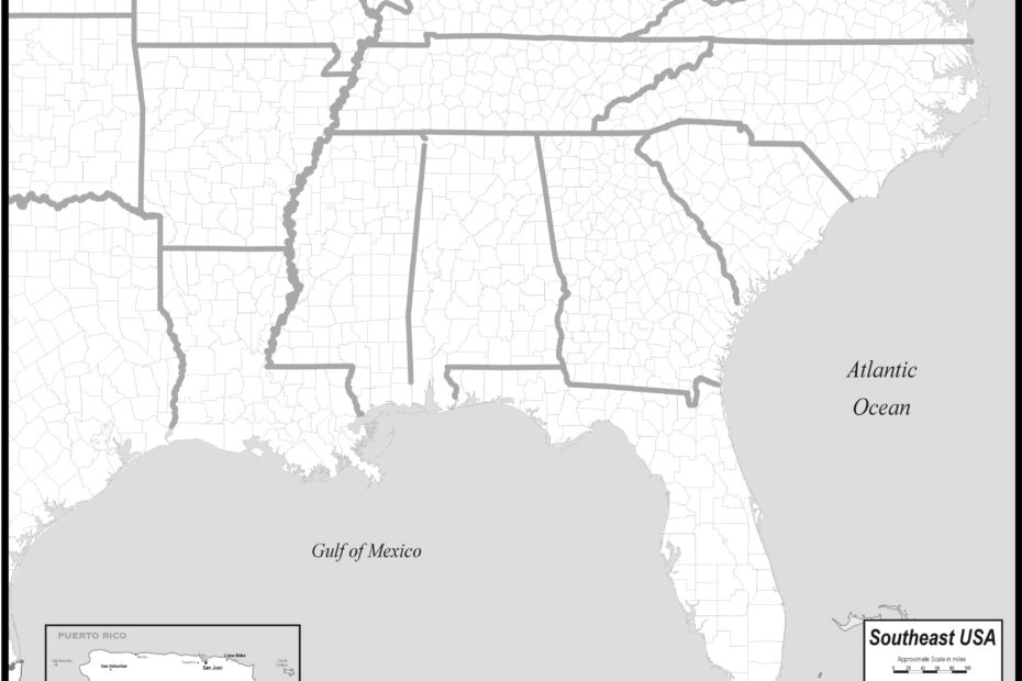 FREE MAP OF SOUTHEAST STATES