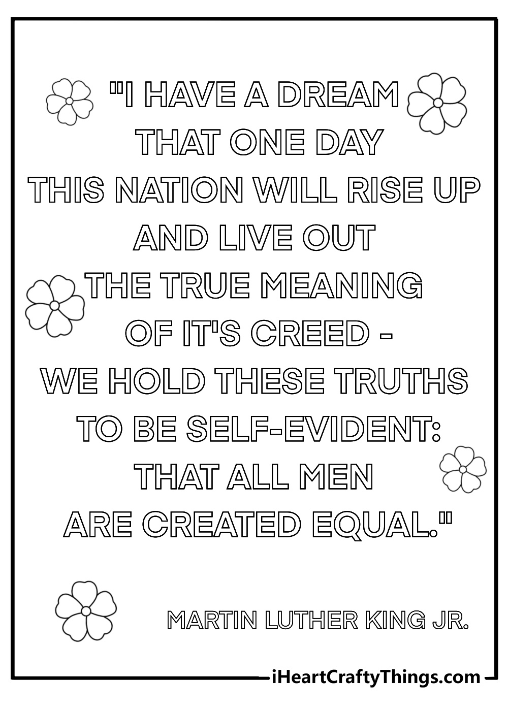 Free Martin Luther King Jr Day Coloring Pages 20 Printables