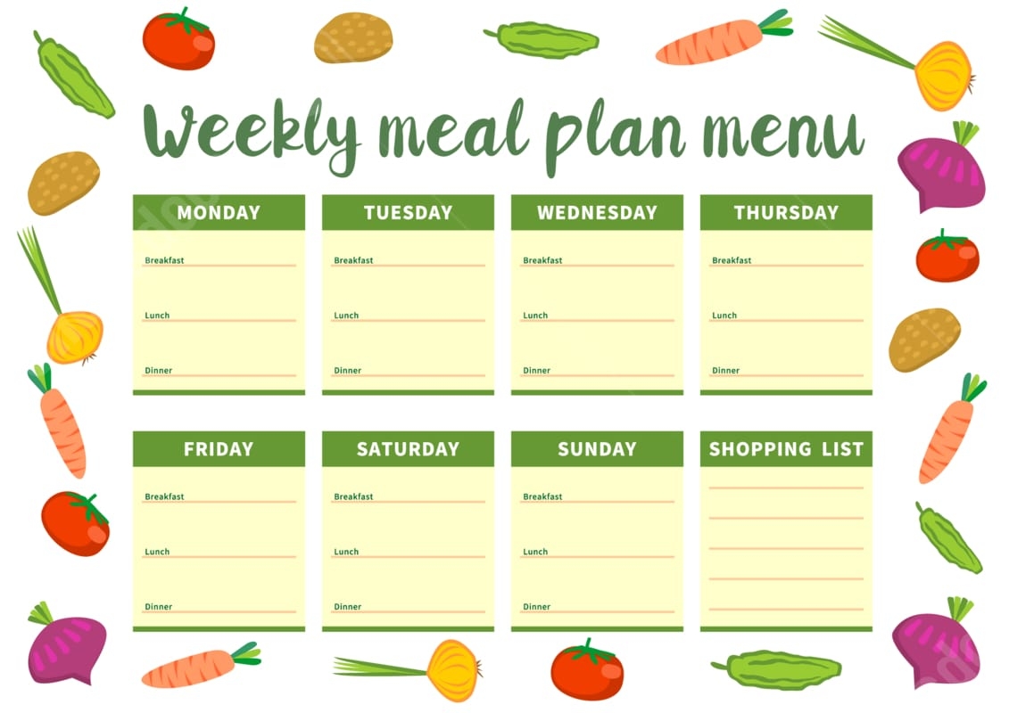 Free Meal Plan Template Templates In Microsoft Word And Google 