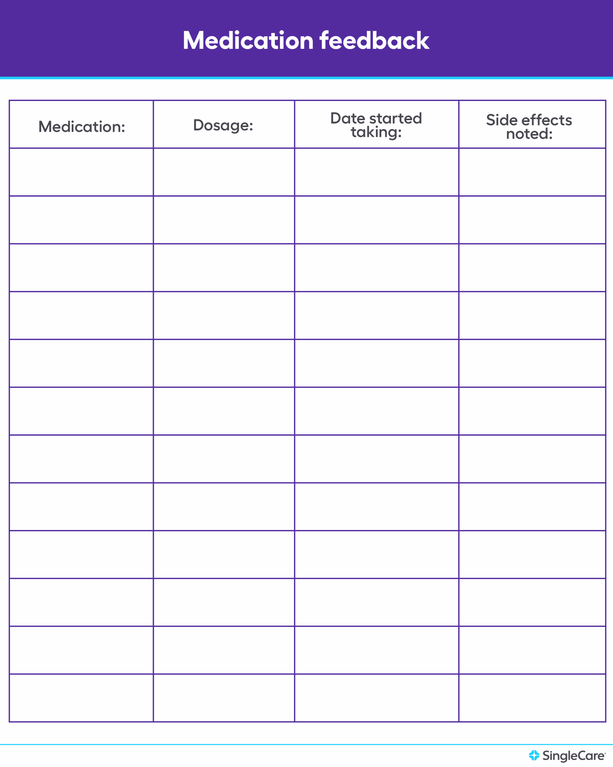 daily medication schedule template