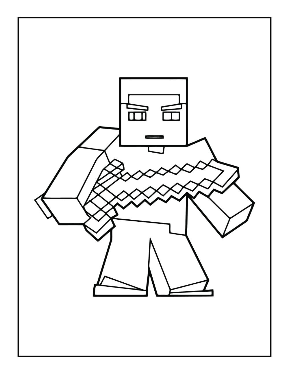 free printable minecraft coloring pages