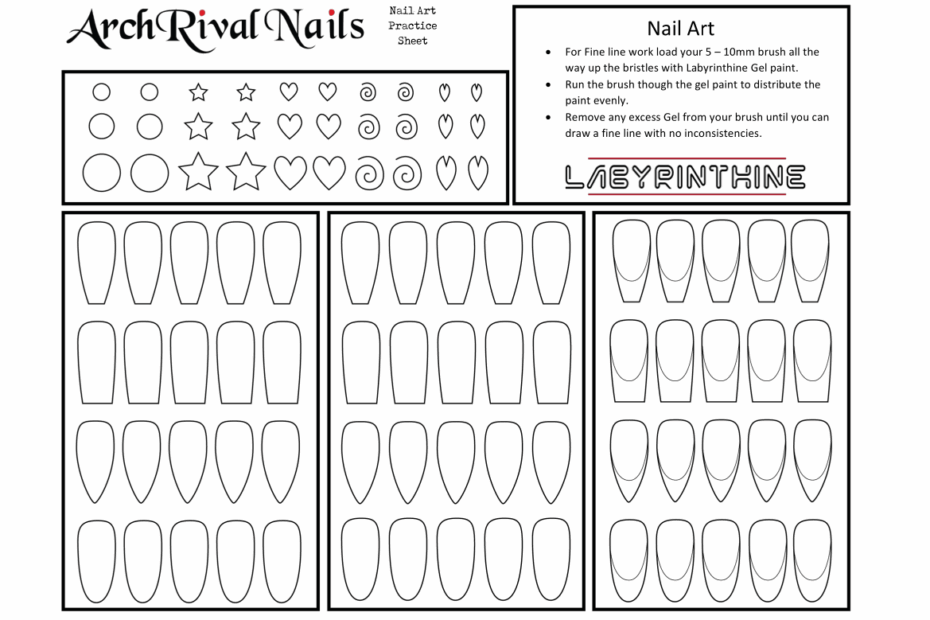 Free Practice Sheets Arch Rival Nails