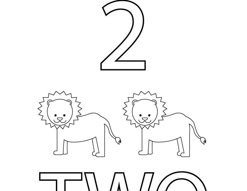 Free Preschool Number Two Learning Worksheet