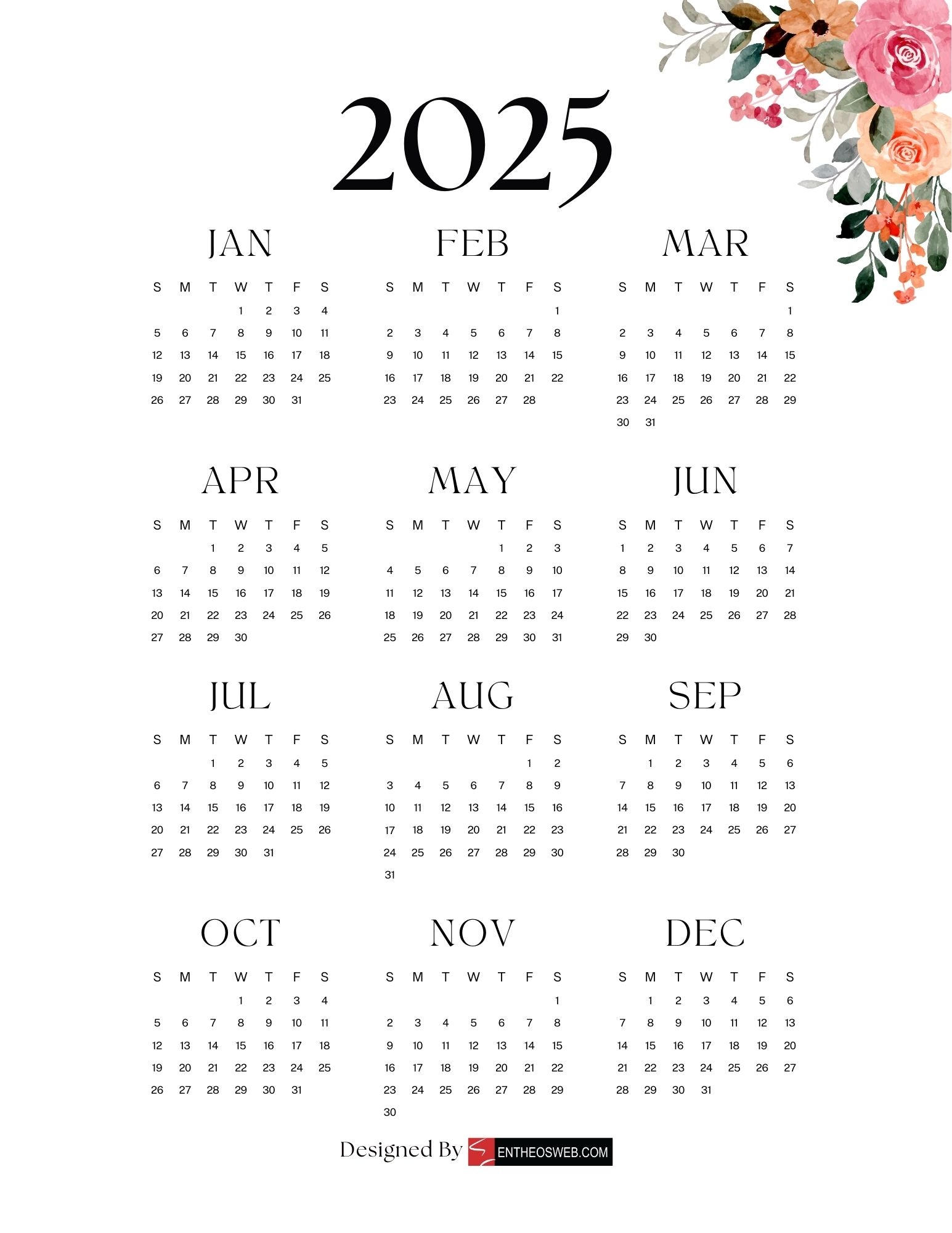printable 2025
