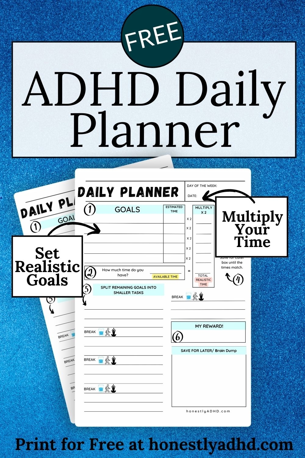 adhd schedule template adults free