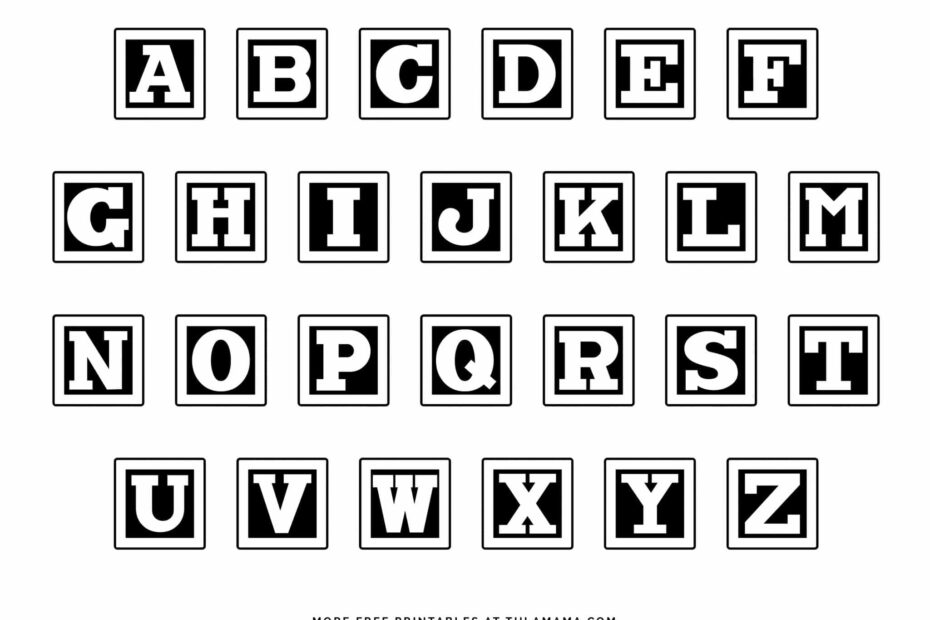 Free Printable Alphabet Blocks U0026 Coloring Pages Tulamama