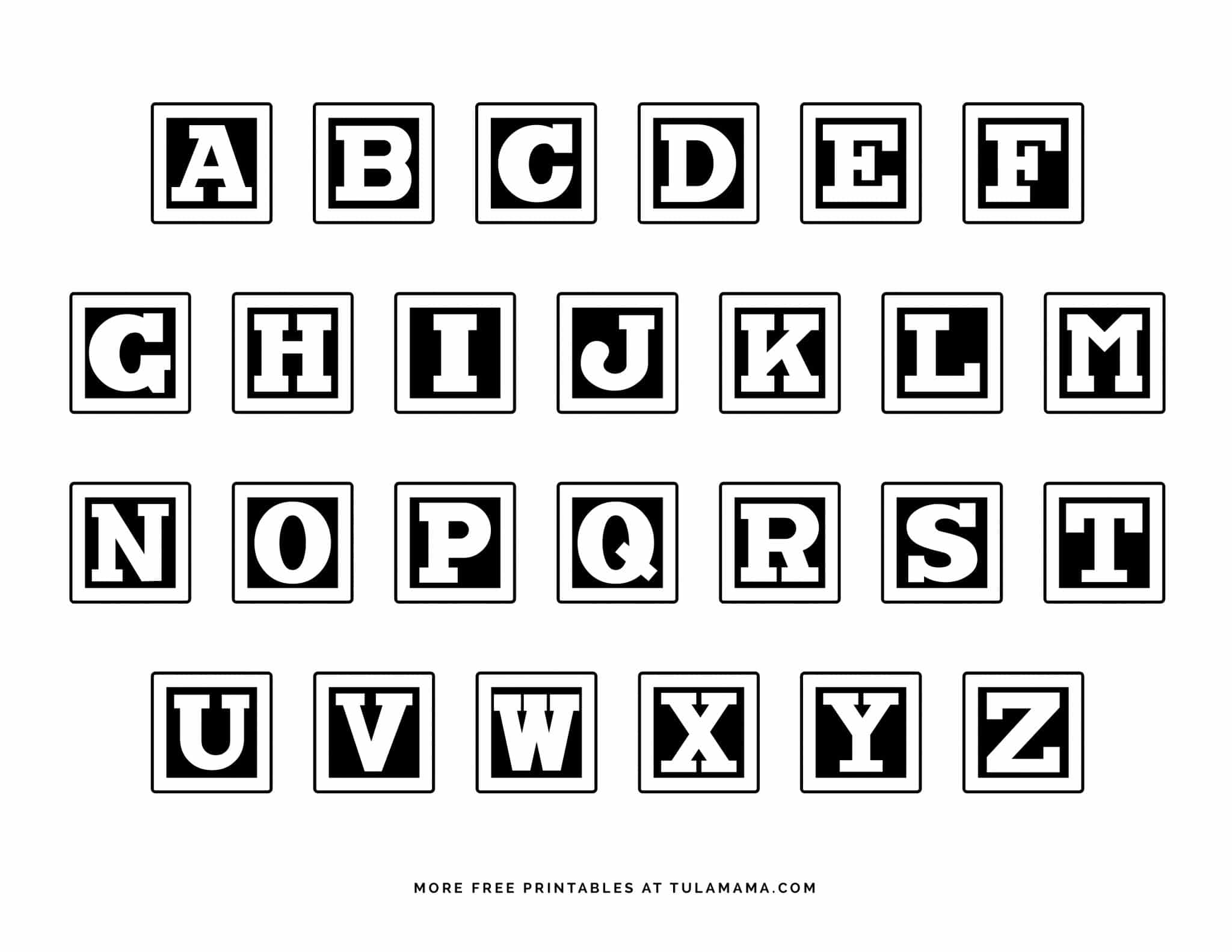 Free Printable Alphabet Blocks U0026 Coloring Pages Tulamama