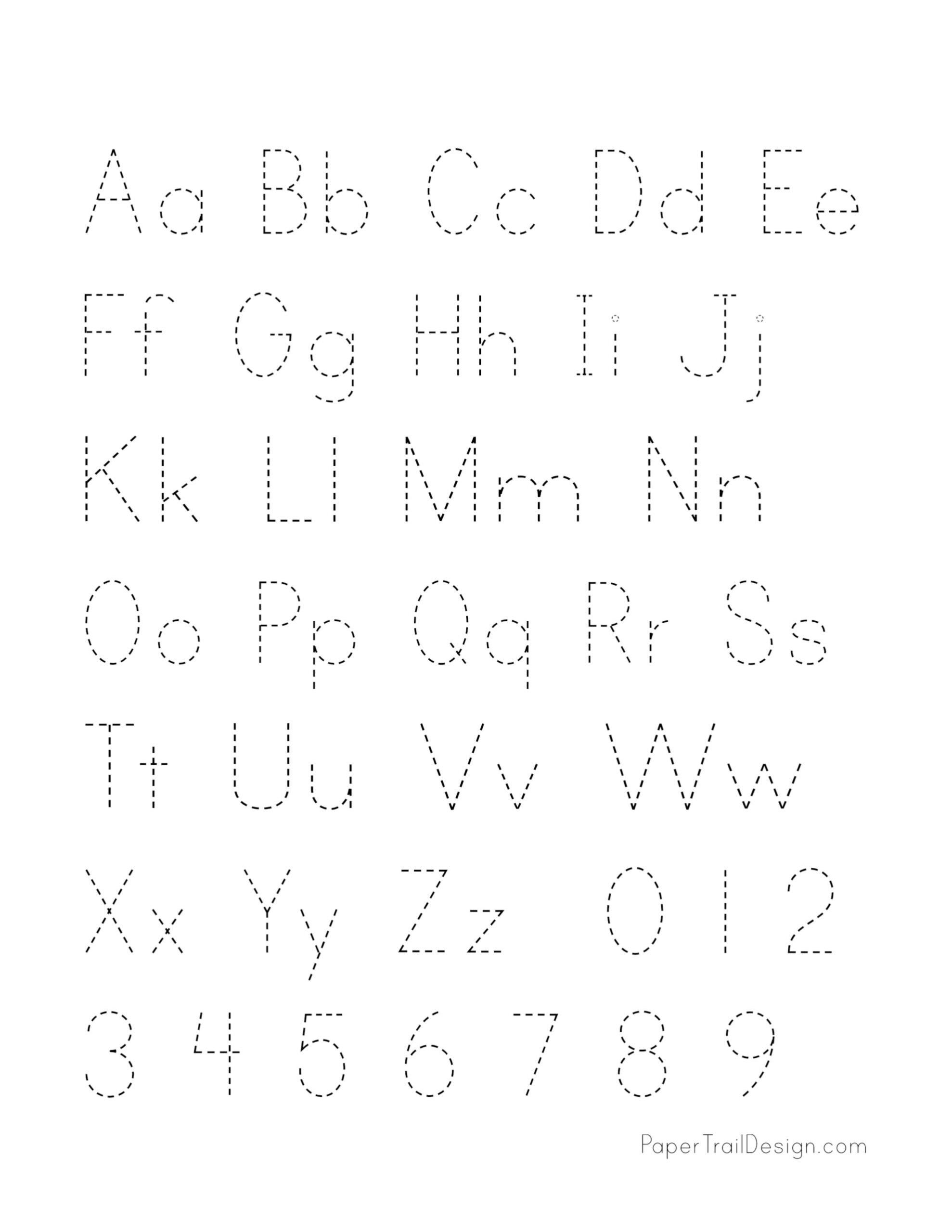 Free Printable Alphabet Handwriting Practice Sheets Paper Trail Worksheets Library