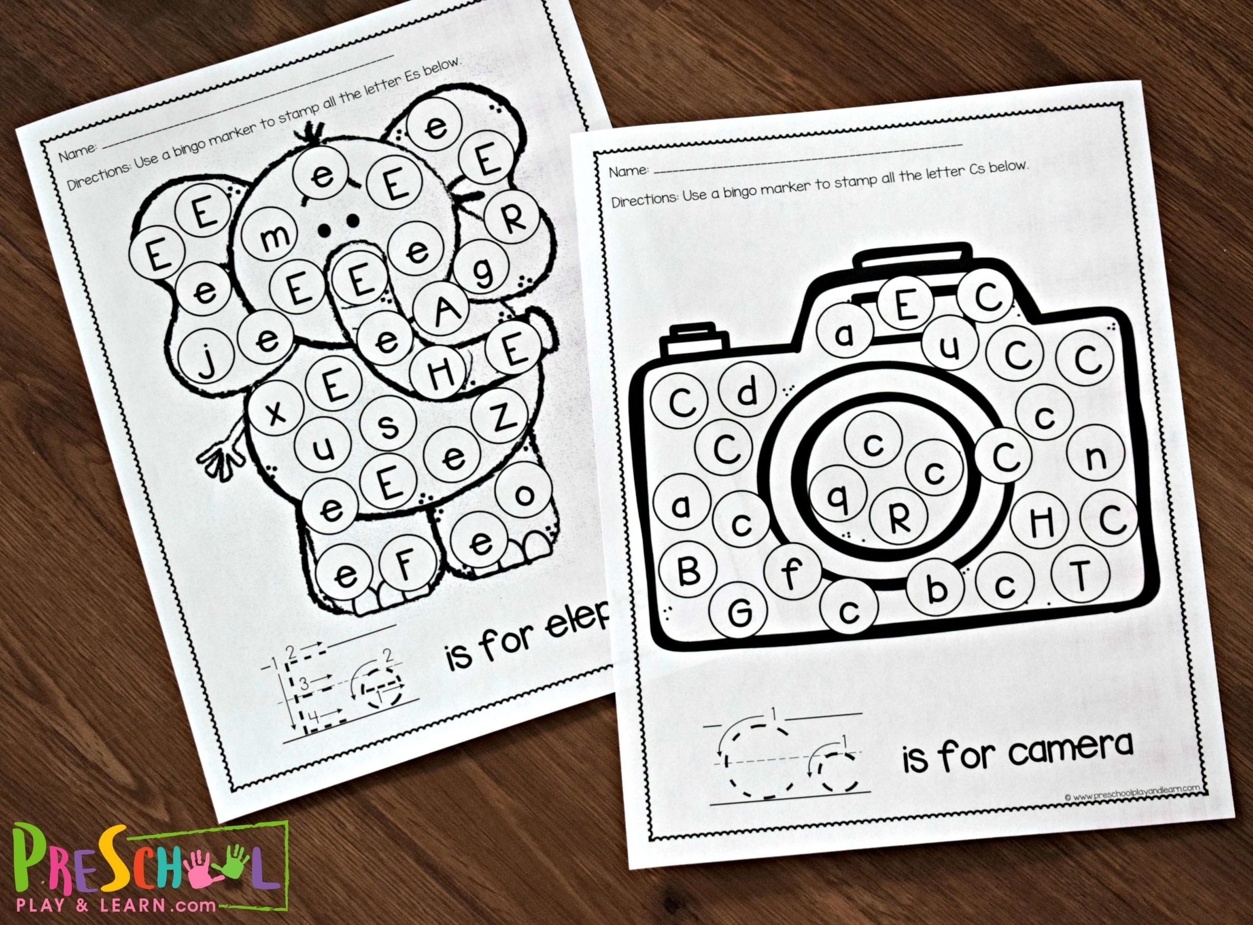 letter recognition printables
