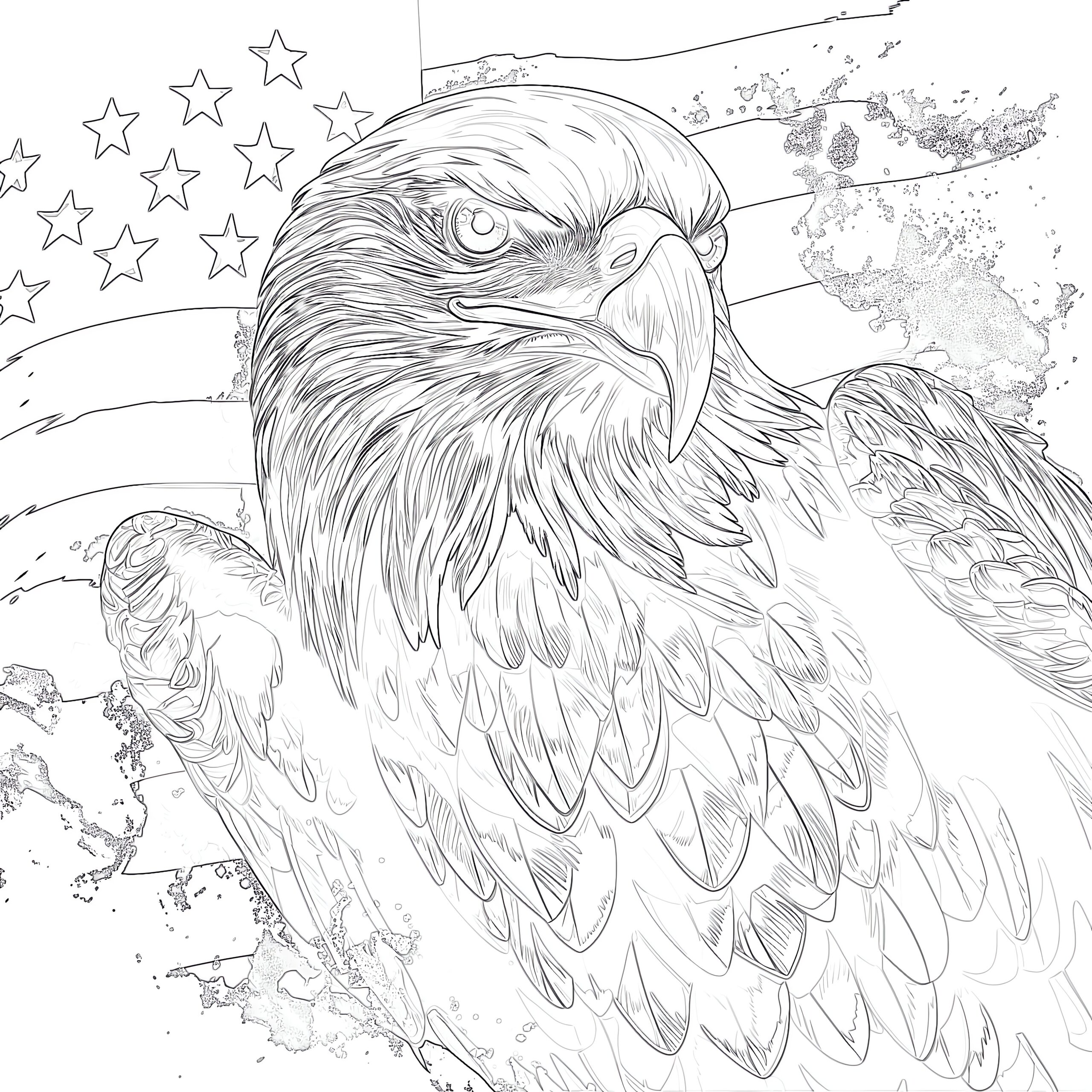 printable coloring american flag