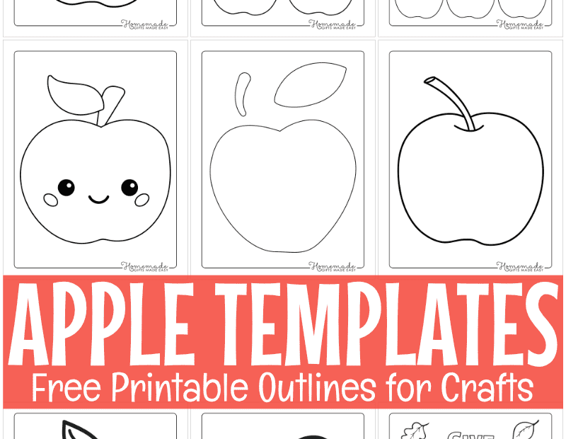Free Printable Apple Template And Apple Coloring Pages