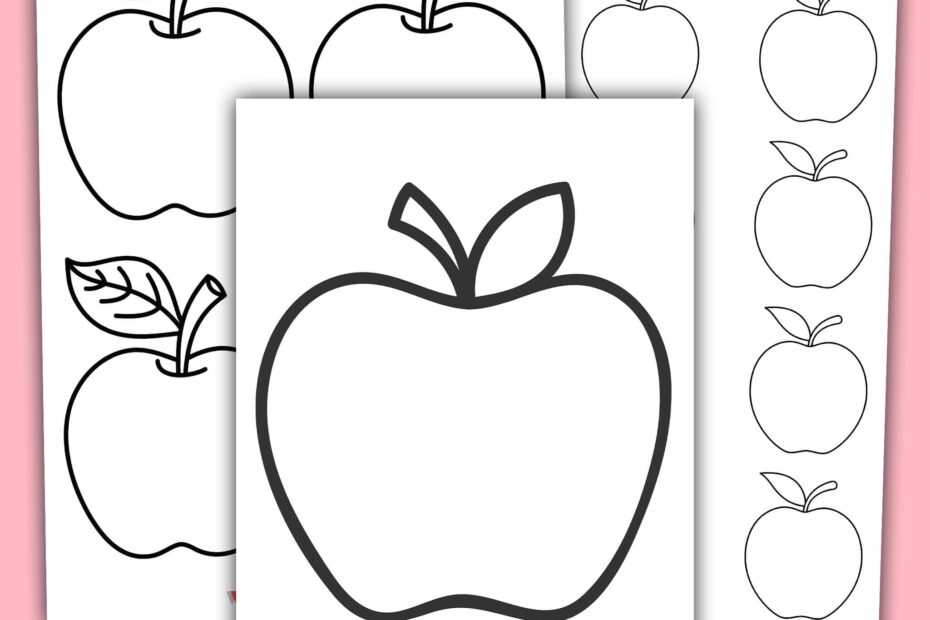 Free Printable Apple Template And Coloring Pages For Kids